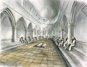 Rievaulx Abbey, 14e eeuw, ca. 1990-2010 door Peter Dunn