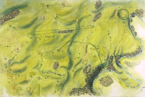 Stonehenge landschap, 17e eeuw v.Chr., 1990-2010 door Peter Dunn