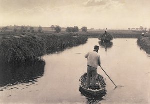 Het hooien van het moerashooiland, leven en landschap op de Norfolk Broads, ca. 1886