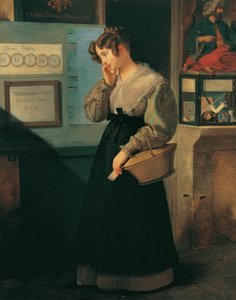Meisje voor het loterijgewelf door Peter Fendi