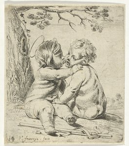 Christus en Johannes de Doper als kinderen door Peter Franchoys