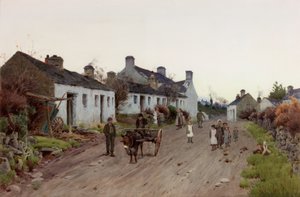 Een Welsh Dorp - Avond, rond 1890-1910