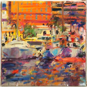 De Rivièra bij Menton door Peter Graham (Contemporary)