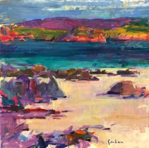 Witte zandstranden, Iona, 2011 door Peter Graham (Contemporary)