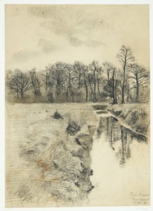 Landschap met een beek door Peter Hansen