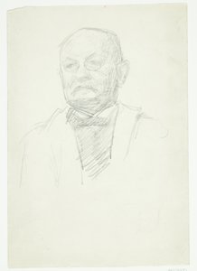 Portret van de schilder Kristian Zahrtman. Borstbeeld door Peter Hansen