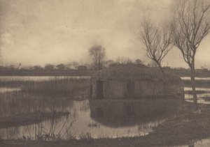 Een rieten boothuis door Peter Henry Emerson