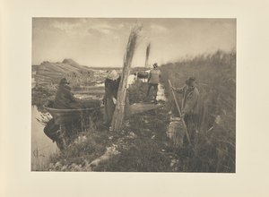 Tijdens de rietoogst door Peter Henry Emerson