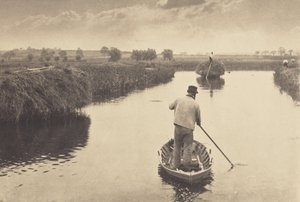 Het hooi uit het moeras wegen door Peter Henry Emerson
