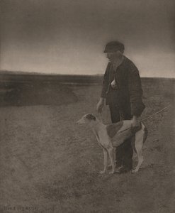 De stroper - een haas in beeld,1888 (foto) door Peter Henry Emerson