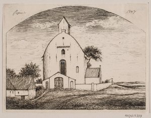 Bjernede kerk door Peter Herman Rasmussen