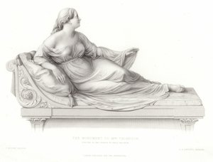 Monument voor mevrouw Thompson opgericht in de kerk van Great Malvern