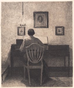 Spelende dame door Peter Vilhelm Ilsted