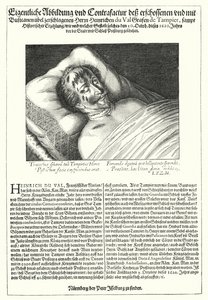 Het lichaam van Henri du Val, Graaf van Dampierre door Peter Isselburg