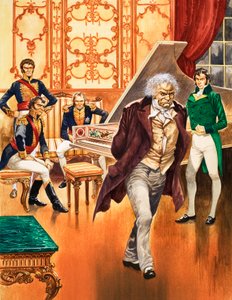 Beethoven stormt de muziekkamer uit