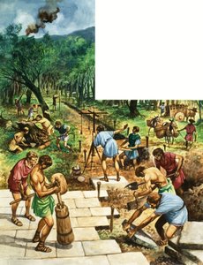 Een Romeinse weg bouwen