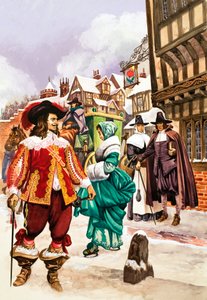 Cavalier in 17e eeuws Londen door Peter Jackson
