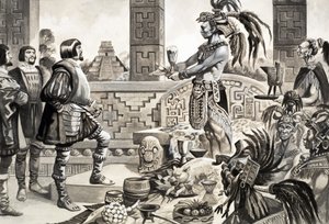 Hernando Cortes in Mexico door Peter Jackson