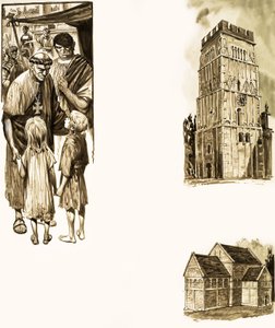 Monnik en kerk door Peter Jackson
