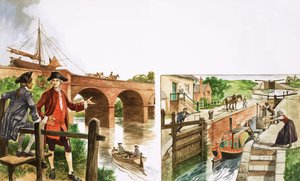 Er was eens... Een brug bouwen voor boten om een rivier over te steken