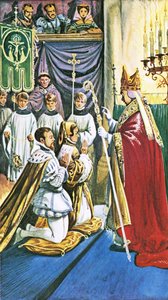 Koningin Mary trouwt met Prins Philip van Spanje door Peter Jackson