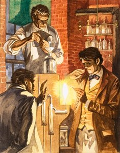 Thomas Edison en Joseph Swan creëren het elektrische licht door Peter Jackson
