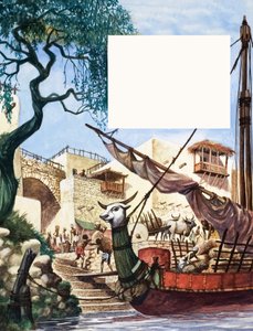 Het lossen van een handelsboot door Peter Jackson