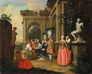 Een concert bij een portiek, 1739