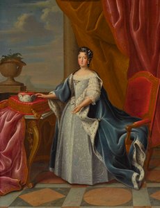 Portret van Theresa Kunegunda Sobieska 1676-1730, keurvorstin van Beieren door Peter Jacob Horemans