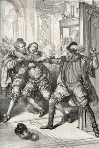 Moord op Willem van Oranje (1533-1584) op 10/07/1584 door Balthazar Gerard tijdens de Tachtigjarige Oorlog
