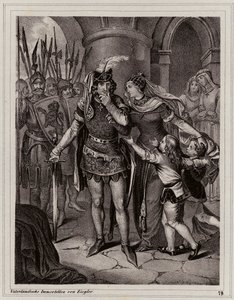 Jan de Blinde, Koning van Bohemen (gravure) door Peter Johann Nepomuk Geiger
