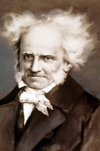 De Duitse filosoof Arthur Schopenhauer (1788-1860) foto naar schilderij van Peter Kramer door Peter Kramer