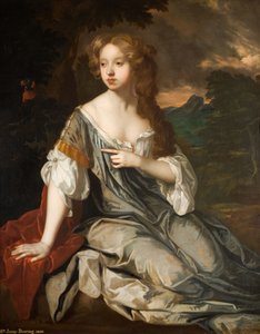 Portret van de eerbiedwaardige mevrouw Lucy Loftus door Peter Lely