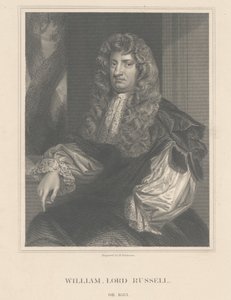 Portret van Lord William Russell, gegraveerd door H. Robinson door Peter Lely