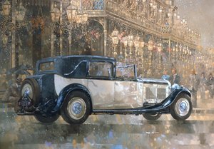 Kerstverlichting en 8 liter Bentley door Peter Miller