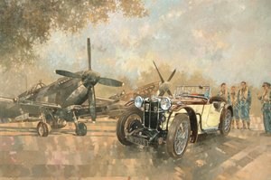 Cream Cracker MG 4 Spitfires door Peter Miller