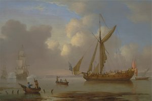 Koninklijk jacht kalm voor anker