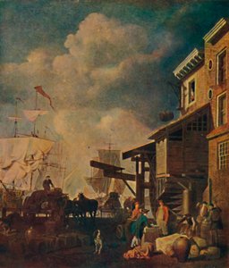 De Oude Oost-Indische Kade, London Bridge, c1700-1740, 1904 door Peter Monamy