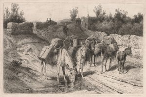 Op de weg naar Santa Fe door Peter Moran
