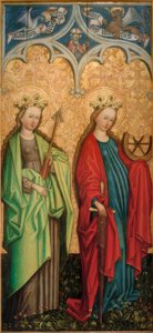 De heiligen Ursula en Catharina van Alexandrië door Peter Murer
