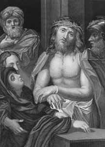 Ecce Homo, Jesaja, Hoofdstuk 53, vers 5 door Peter Paul (after) Rubens