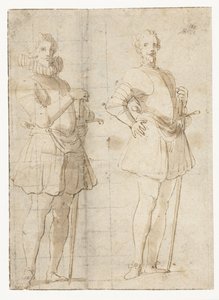 Twee studies van een staande officier door Peter Paul Rubens (possibly)