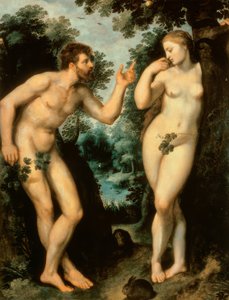 Adam en Eva onder de Boom van Kennis door Peter Paul Rubens
