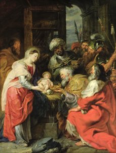 Aanbidding der Wijzen, 1626-29 door Peter Paul Rubens
