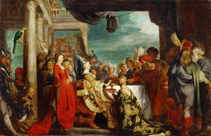 Alboin en Rosamund door Peter Paul Rubens