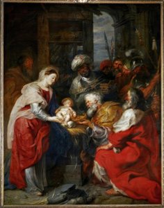 Aanbidding der koningen door Peter Paul Rubens