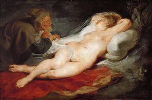 De kluizenaar en de slapende Angelica
