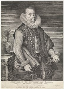 Aartshertog Albert van Oostenrijk (gravure) door Peter Paul Rubens