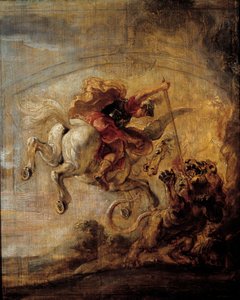 Bellerophon klimt op Pegasus door zijn speer de chimere Schilderij door Pierre Paul Rubens (1577-1640) door Peter Paul Rubens