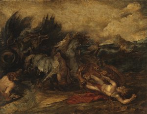De dood van Hippolytus door Peter Paul Rubens